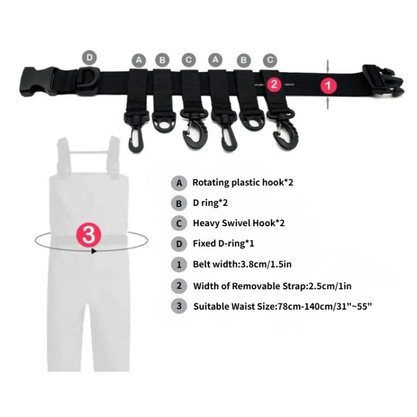 1Pcs Adjustable Wading Belts F – обзор и цена Fishing Rod Travel
