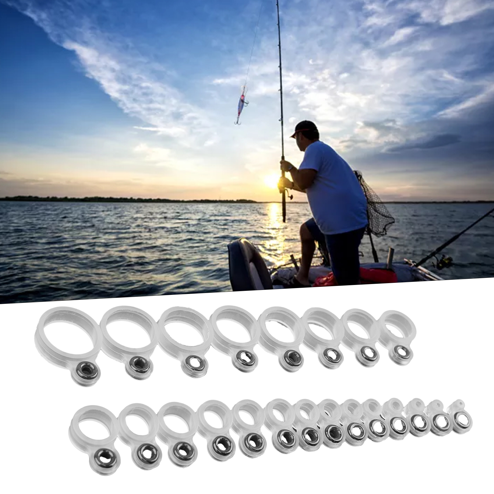 14/22Pcs Fishing Rod Eyelet Re – обзор и цена Fishing Rod Tip Replacement