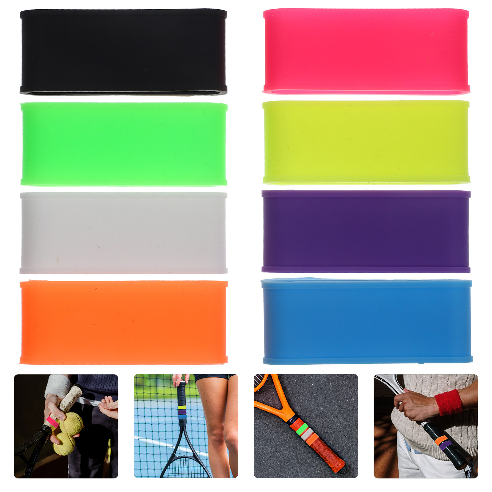 8Pcs Silicone Racket Grip Ring – обзор и цена Fishing Rod Carbon Fiber