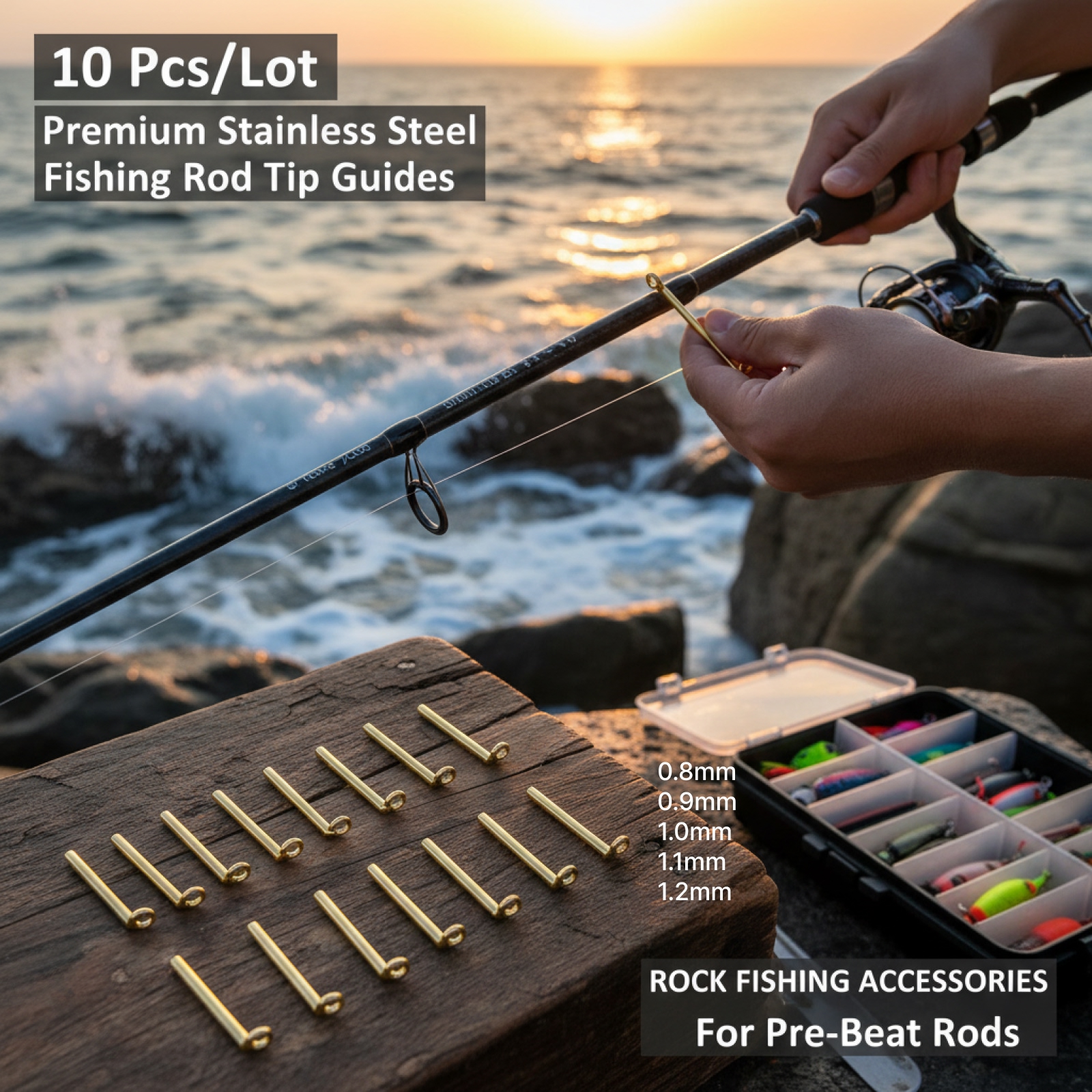 10pcs Fishing Rod Guides Tip T – обзор и цена Fishing Rod Tip Replacement