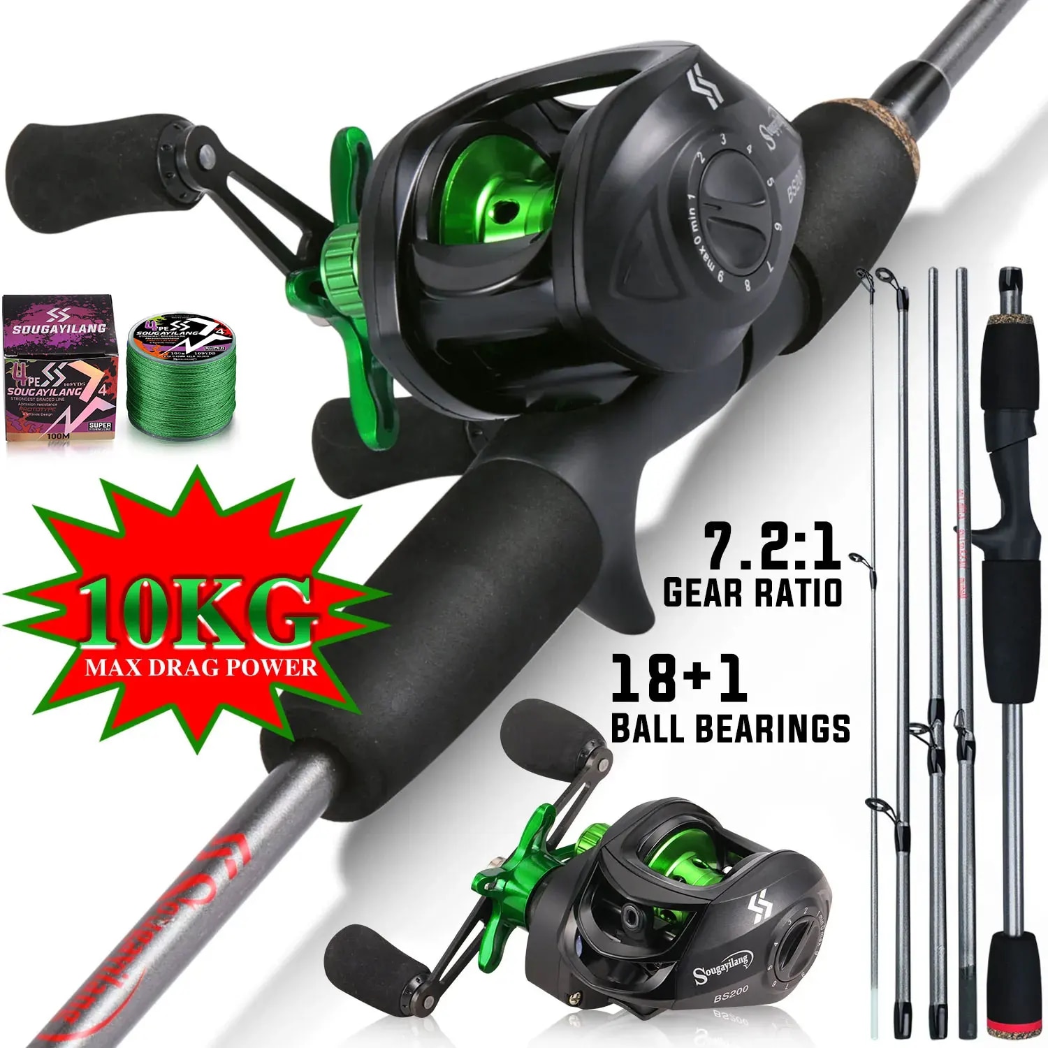 Sougayilang Fishing Rod Combo  – обзор и цена Fishing Rod Carbon Fiber