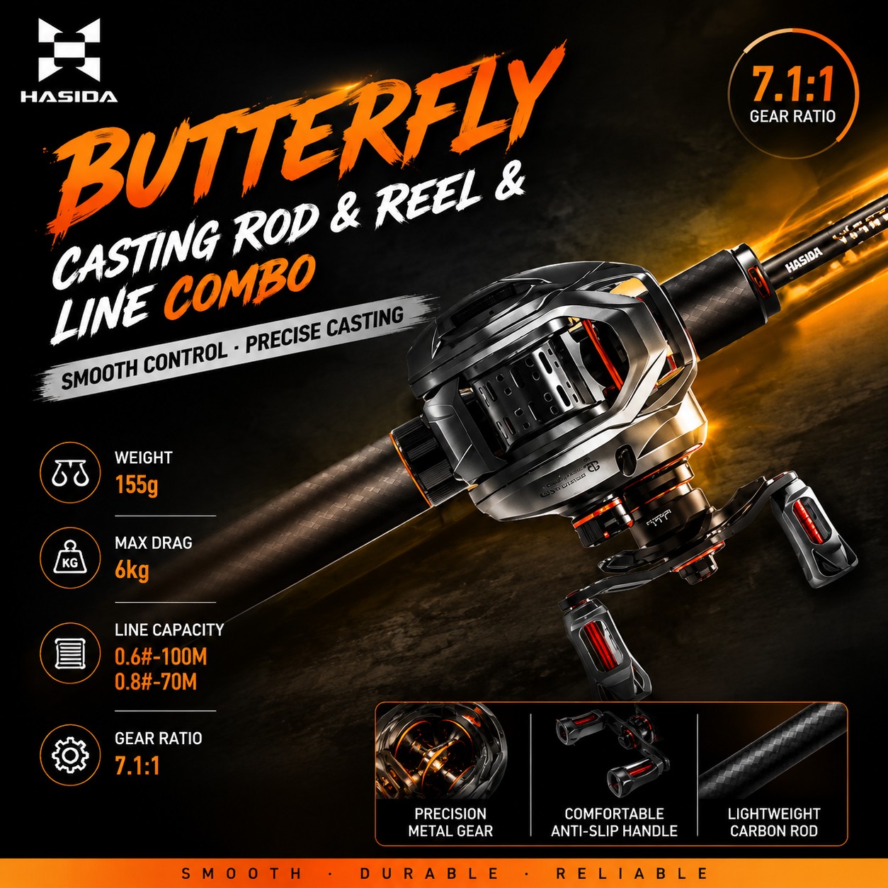 HASIDA BFS Carbon Fiber Fishin – обзор и цена Fishing Rod Carbon Fiber