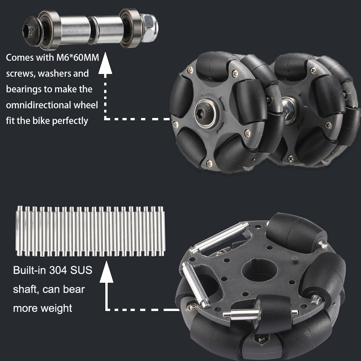 2PCS 58mm Nylon Omni Wheels Ea – обзор и цена Fishing Rod Telescopic