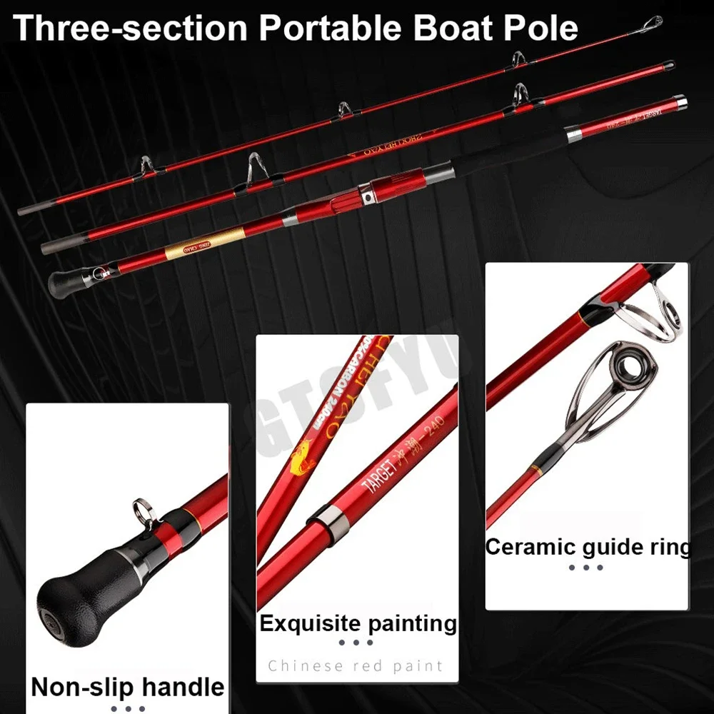 1.8M 2.1M  2.4M Portable 3-Pie – обзор и цена Fishing Rod Surf