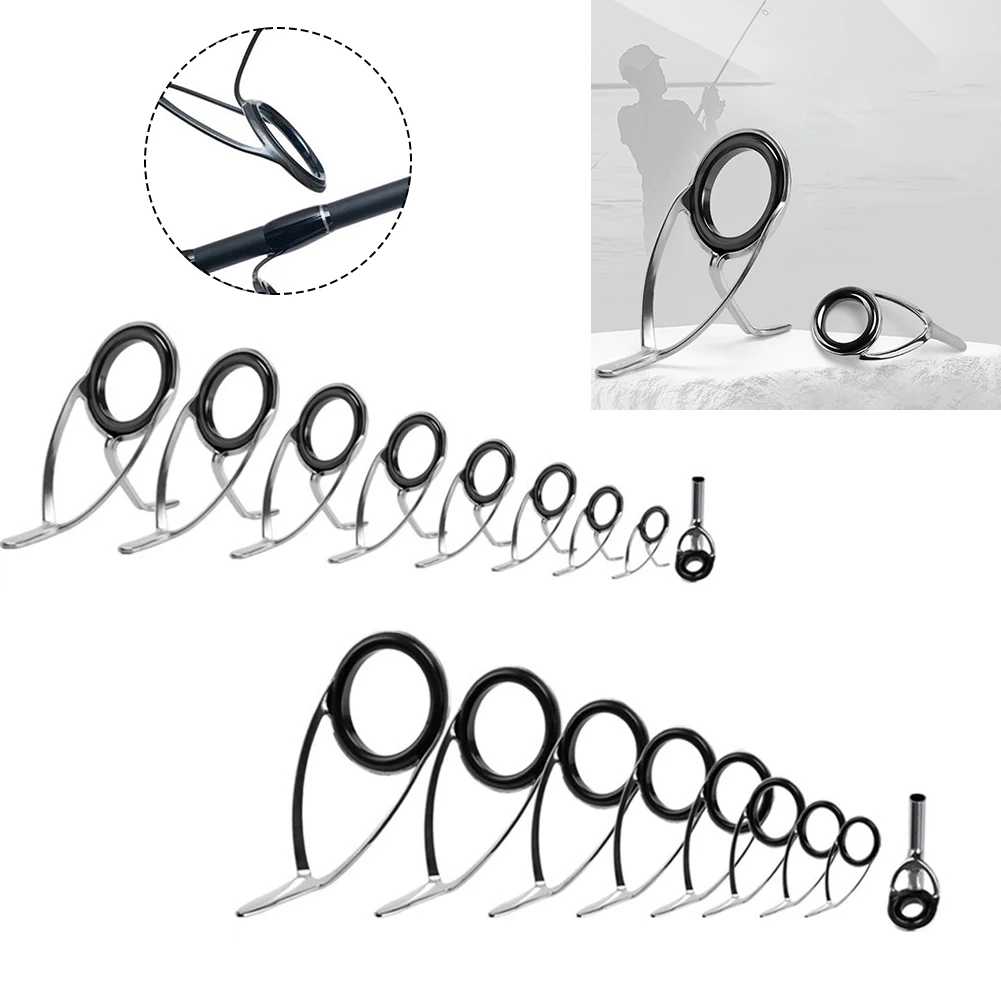 9pcs Fishing Rod Top Ring Tip  – обзор и цена Fishing Rod Building Kit