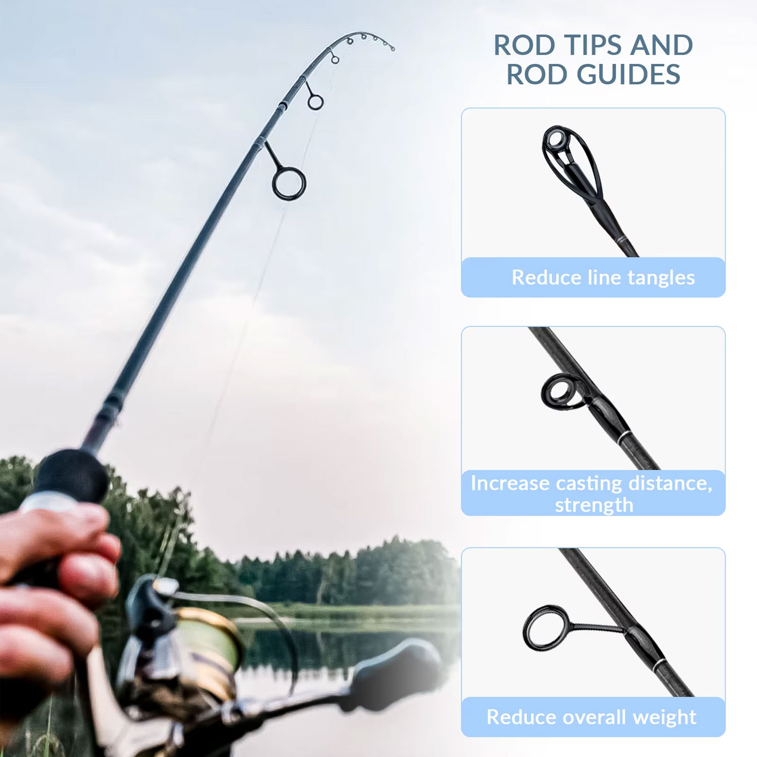 40pcs Colorful Fishing Rod Gui – обзор и цена Fishing Rod Tip Replacement