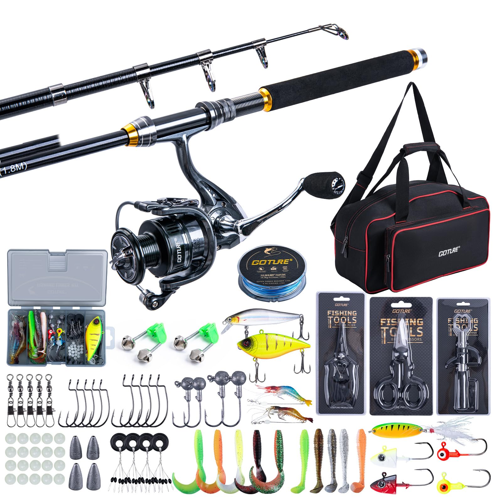 Goture Fishing Telescopic Rod  – обзор и цена Fishing Rod Combo