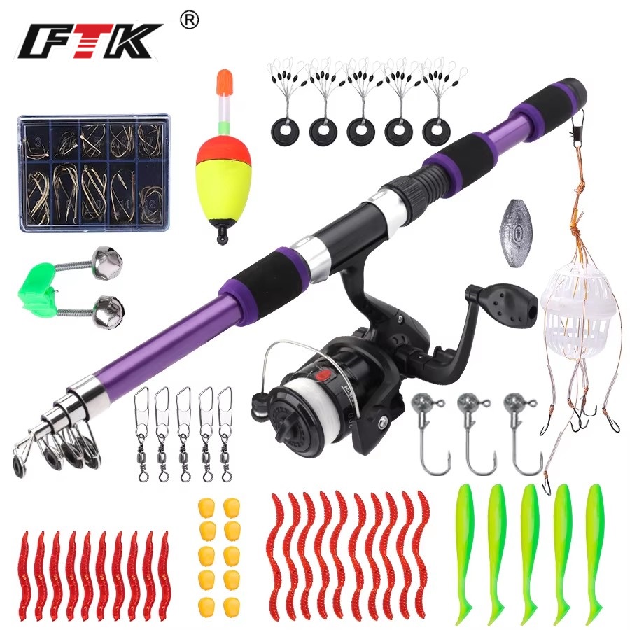 FTK 1.8M Portable Spinning Fis – обзор и цена Fishing Rod Carbon Fiber